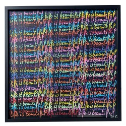 Tableau Life is Beautiful avec cadre