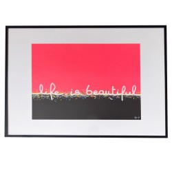 Tableau Life is Beautiful série Horizon avec cadre