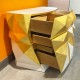 Commode dorée à la feuille d'or by GZS
